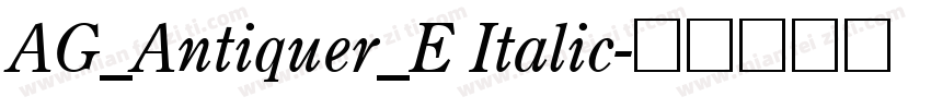 AG_Antiquer_E Italic字体转换